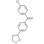 structure of CAS# 780776-35-4, (4-Chlorophenyl)[4-(1,3-dioxolan-2-yl)phenyl]methanone;4-Chloro-4'-(1,3-dioxolan-2-yl)benzophenone