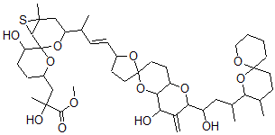 CAS#: 78111-16-7， Methyl 2-Hydroxy-3-[5'-Hydroxy-3-[(E)-4-[4-Hydroxy-2-[1-Hydroxy-3-(3-Methyl-1,7-Dioxaspiro[5.5]Undecan-2-Yl)Butyl]-3-Methylidenespiro[4a,7,8,8a-Tetrahydro-4H-Pyrano[5,6-b]Pyran-6,5'-Oxolane]-2'-Yl]But-3-En-2-Yl]-1-Methylspiro[4-Oxa-7-Thiabicyclo[4.1.0]Heptane-5,6'-Oxane]-2'-Yl]-2-Methylpropanoate