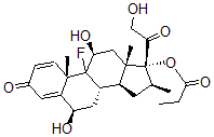 CAS#: 78144-00-0， [(6R,8S,10S,11S,13S,14S,16S,17R)-9-Fluoro-6,11-Dihydroxy-17-(2-Hydroxyacetyl)-10,13,16-Trimethyl-3-Oxo-6,7,8,11,12,14,15,16-Octahydrocyclopenta[a]Phenanthren-17-Yl] Propanoate