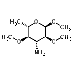 CAS#: 781554-53-8， Methyl 3-amino-3,6-dideoxy-2,4-di-O-methyl-alpha-L-glucopyranoside