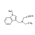 CAS#: 782392-74-9， N-Ethyl-N-[(1-methyl-1H-indol-3-yl)methyl]-2-propyn-1-amine