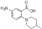 structure of CAS# 78243-68-2, 5-Amino-2-(4-methyl-1-piperidinyl)benzoic acid;5-amino-2-(4-methyl-1-piperidinyl)benzoic acid;5-amino-2-(4-methylpiperidin-1-yl)benzoic acid;5-Amino-2-(4-methyl-piperidin-1-yl)-benzoic acid
