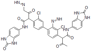 CAS#: 78245-94-0， 2-[2-Chloro-4-[3-Chloro-4-[1,3-Dioxo-1-[(2-Oxo-1,3-Dihydrobenzimidazol-5-Yl)Amino]Butan-2-Yl]Diazenylphenyl]Phenyl]Diazenyl-3-Oxo-N-(2-Oxo-1,3-Dihydrobenzimidazol-5-Yl)Butanamide