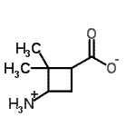 结构式 CAS# 783260-98-0, 3-氨基-2,2-二甲基环丁烷羧酸