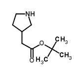 structure of CAS# 783301-96-2, 2-Methyl-2-propanyl 3-pyrrolidinylacetate;4-amino-2-propyl-pyrimidine;Pyrrolidin-3-yl-acetic acid tert-butyl ester;tert-butyl 2-(pyrrolidin-3-yl)acetate