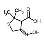 CAS#: 78648-42-7， (4E)-4-(Hydroxyimino)-2,2-dimethyltetrahydro-3-thiophenecarboxylic acid