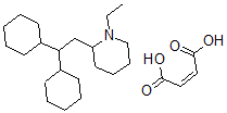 CAS 登录号：78662-35-8， 丁-2-烯二酸, 2-(2,2-二环己基乙基)-1-乙基哌啶