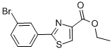 structure of CAS# 786654-97-5, 2-(3-Bromo-Phenyl)-Thiazole-4-Carboxylic Acid Ethyl Ester;2-(3-BROMO-PHENYL)-THIAZOLE-4-CARBOXYLIC ACID ETHYL ESTER;Ethyl 2-(3-Bromophenyl)Thiazole-4-Carboxylate