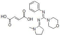 CAS#: 78782-47-5， N-(1-Methyl-2-pyrrolidinylidene)-N'-phenyl-4-morpholinecarboxamidine fumarate