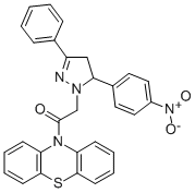 CAS#: 78807-67-7， 2-[5-(4-Nitrophenyl)-3-Phenyl-4,5-Dihydropyrazol-1-Yl]-1-Phenothiazin-10-Ylethanone