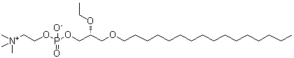 structure of CAS# 78858-42-1, (2R)-2-Ethoxy-3-(hexadecyloxy)propyl 2-(trimethylammonio)ethyl phosphate;{2-[(2-Et<wbr>hoxy-3-he<wbr>xadecylox<wbr>y-propoxy<wbr>)-hydroxy<wbr>-phosphor<wbr>yloxy]-et<wbr>hyl}-trim<wbr>ethyl-amm<wbr>onium;1-O-HEXADECYL-2-O-ETHYL-SN-GLYCERO-3-PHOSPHORYLCHOLINE;1-O-hexadecyl-2-O-ethyl-sn-glyceryl-3-phosphorylcholine