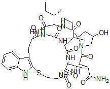 CAS#: 78887-12-4， 3-L-Isoleucine-4-(2-Mercapto-L-Tryptophan)-7-L-Alanine-alpha-Amanitin S-Deoxide
