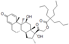 CAS#: 78901-95-8， [2-[(8S,9R,10S,11S,13S,14S,16R,17R)-9-Fluoro-11,17-Dihydroxy-10,13,16-Trimethyl-3-Oxo-6,7,8,11,12,14,15,16-Octahydrocyclopenta[a]Phenanthren-17-Yl]-2-Oxoethyl] 2,2-Dibutylhexanoate