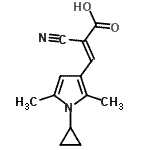 CAS#: 790270-77-8， (2E)-2-Cyano-3-(1-cyclopropyl-2,5-dimethyl-1H-pyrrol-3-yl)acrylic acid