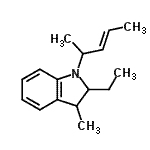 CAS#: 791020-86-5， 2-Ethyl-3-methyl-1-[(3E)-3-penten-2-yl]indoline