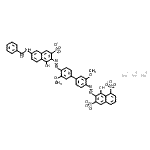 CAS#: 79135-81-2， Trisodium 7-[(4'-{[6-(benzoylamino)-1-hydroxy-3-sulfonato-2-naphthyl]diazenyl}-3,3'-dimethoxy-4-biphenylyl)diazenyl]-8-hydroxy-1,6-naphthalenedisulfonate