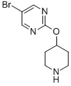 structure of CAS# 792180-52-0, 5-Bromo-2-(Piperidin-4-Yloxy)Pyrimidine;5-BROMO-2-(PIPERIDIN-4-YLOXY)PYRIMIDINE