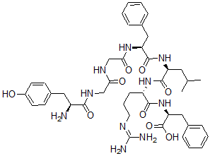 CAS 登录号：79358-92-2， L-酪氨酰甘氨酰甘氨酰-L-苯丙氨酰-L-亮氨酰-L-精氨酰-L-苯丙氨酸