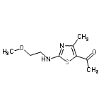 CAS#: 794571-76-9， 1-{2-[(2-Methoxyethyl)amino]-4-methyl-1,3-thiazol-5-yl}ethanone