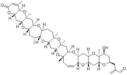 structure of CAS# 79580-28-2, Brevetoxin B;Brevetoxin 2;Brevetoxin B;Brevetoxin Pbtx 2