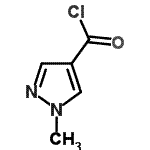 structure of CAS# 79583-19-0, 1-Methyl-1H-pyrazole-4-carbonyl chloride;1-methylpyrazole-4-carbonyl chloride;BAS 13503478;MFCD03421496