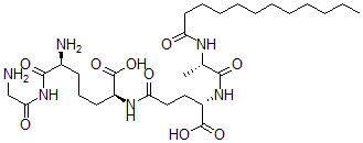 CAS#: 79645-16-2， (2S,6S)-6-Amino-7-[(2-Aminoacetyl)Amino]-2-[[(4S)-4-[[(2S)-2-(Dodecanoylamino)Propanoyl]Amino]-5-Hydroxy-5-Oxopentanoyl]Amino]-7-Oxoheptanoic Acid