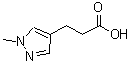 structure of CAS# 796845-56-2, 3-(1-Methyl-1H-pyrazol-4-yl)propanoic acid;3-(1-Methyl-1 H -pyrazol-4-yl)-propionic acid;3-(1-Methyl-1H-pyrazol-4-yl)-propanoic acid;3-(1-Methyl-1H-pyrazol-4-yl)-propionic acid