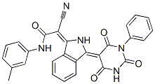 CAS#: 79694-44-3， (2Z)-2-Cyano-N-(3-Methylphenyl)-2-[(3E)-3-(2,4,6-Trioxo-1-Phenyl-1,3-Diazinan-5-Ylidene)Isoindol-1-Ylidene]Acetamide