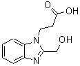 结构式 CAS# 797806-58-7, 3-[2-(羟基甲基)-1H-苯并咪唑-1-基]丙酸