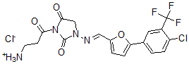 CAS#: 79962-66-6， [3-[3-[[5-[4-Chloro-3-(trifluoromethyl)phenyl]furan-2-yl]methylideneamino]-2,5-dioxo-imidazolidin-1-yl]-3-oxo-propyl]azanium chloride