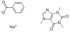 structure of CAS# 8000-95-1, Caffeine-Sodium Benzoate;Caffeinesodiumbenzoate40:60Dab10;CAFFEINE AND SODIUM BENZOATE;Sodiumbenzoateandcaffeine