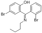 CAS 登录号：80018-38-8， 2-(N-丁基亚胺-(2-溴苯基)甲基)-4-溴苯酚