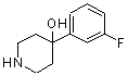 structure of CAS# 80119-54-6, 4-(3-Fluorophenyl)-4-piperidinol;4-(3-Chlorophenyl)piperidin-4-ol;MFCD08689268