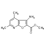 CAS#: 801228-39-7， Methyl 3-amino-4,6-dimethylfuro[2,3-b]pyridine-2-carboxylate