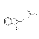 结构式 CAS# 802044-51-5, 4-(1-甲基-1H-苯并咪唑-2-基)丁酸