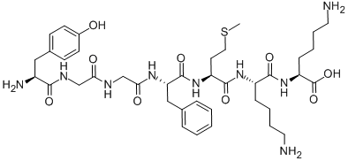 CAS 登录号：80237-40-7， H-酪氨酰-甘氨酰-甘氨酰-苯丙氨酰-蛋氨酰-赖氨酰-赖氨酸