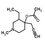CAS#: 802572-63-0， 3-Ethyl-1-methyl-4-(2-propyn-1-yl)-4-piperidinyl acetate