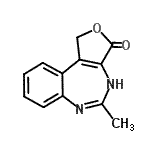 CAS#: 802594-54-3， 5-Methyl-1,4-dihydro-3H-furo[3,4-d][1,3]benzodiazepin-3-one
