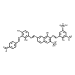CAS#: 80301-65-1， 6-({2,4-Dihydroxy-3-[(4-nitrophenyl)diazenyl]phenyl}diazenyl)-4-hydroxy-3-[(2-hydroxy-3-nitro-5-sulfophenyl)diazenyl]-2-naphthalenesulfonic acid