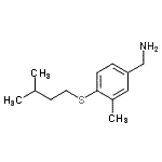 structure of CAS# 804427-92-7, 1-{3-Methyl-4-[(3-methylbutyl)sulfanyl]phenyl}methanamine;(4-(isopentylthio)-3-methylphenyl)methanamine