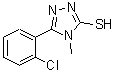 structure of CAS# 80590-50-7, 5-(2-Chlorophenyl)-4-methyl-4H-1,2,4-triazole-3-thiol;5-(2-chlorophenyl)-4-methyl-1,2,4-triazole-3-thiol;5-(2-Chlo<wbr>ro-phenyl<wbr>)-4-methy<wbr>l-2,4-dih<wbr>ydro-[1,2<wbr>,4]triazo<wbr>le-3-thio<wbr>ne;5-(2-chlo<wbr>rophenyl)<wbr>-4-methyl<wbr>-2,4-dihy<wbr>dro-3H-1,<wbr>2,4-triaz<wbr>ole-3-thi<wbr>one