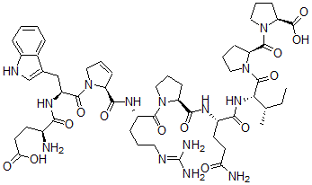 CAS#: 80658-46-4， 1-(1-(N-(N2-(1-(N2-(3,4-Didehydro-1-(N-L-alpha-glutamyl-L-tryptophyl)-L-prolyl)-L-arginyl)-L-prolyl)-L-glutaminyl)-L-isoleucyl)-L-prolyl)-L-Proline