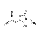 CAS#: 807266-80-4， [(3-Ethyl-4-hydroxy-2-thioxo-1,3-oxazolidin-5-yl)methylene]malononitrile