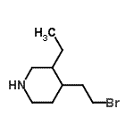 CAS#: 808100-55-2， 4-(2-Bromoethyl)-3-ethylpiperidine