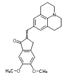 CAS#: 80867-05-6， 5,6-Dimethoxy-2-(2,3,6,7-tetrahydro-1H,5H-pyrido[3,2,1-ij]quinolin-9-ylmethylene)-1-indanone