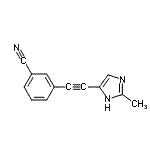 CAS#: 808773-42-4， 3-[(2-Methyl-1H-imidazol-4-yl)ethynyl]benzonitrile