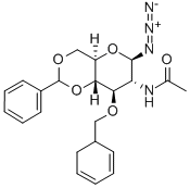 structure of CAS# 80887-27-0, 2-Acetamido-3-O-Benzyl-4,6-O-Benzylidene-2-Deoxy-beta-D-Glucopyranosyl Azide;2-ACETAMIDO-3-O-BENZYL-4,6-O-BENZYLIDENE-2-DEOXY-BETA-D-GLUCOPYRANOSYL AZIDE;2-Acetamido-3-O-Benzyl-4,6-O-Benzylidene-2-Deoxy-Β-D-Glucopyranosyl  Azide