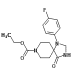 CAS#: 80912-42-1， Ethyl 1-(4-fluorophenyl)-4-oxo-1,3,8-triazaspiro[4.5]decane-8-carboxylate