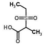 structure of CAS# 809279-05-8, 2-(Ethylsulfonyl)propanoic acid;MFCD09864590