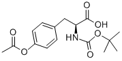结构式 CAS# 80971-82-0, O-乙酰基-N-[(1,1-二甲基乙氧基)羰基]-L-酪氨酸